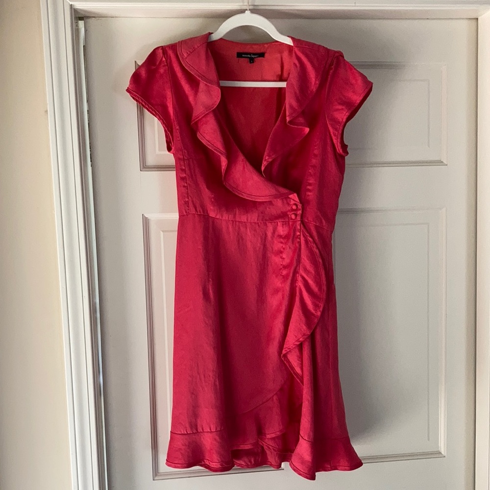 Dark pink Nanette Lepore ruffle dress. Size 6